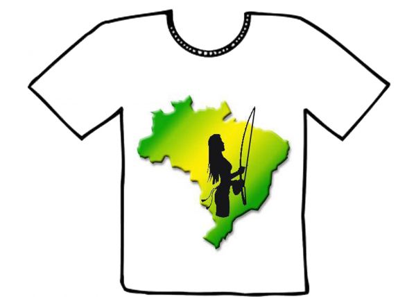 Camiseta branca com transfer